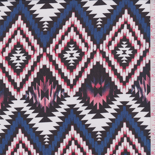 Black Multi Aztec Chiffon