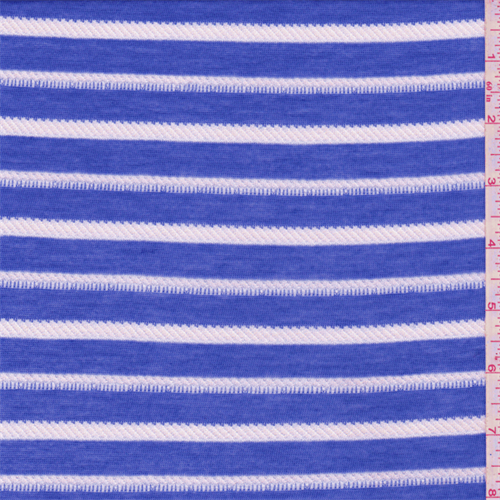 Blue/White Stripe Sweater Knit