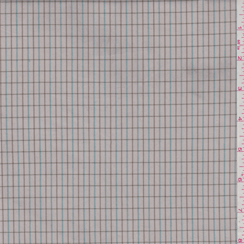 Light Beige Tattersall Check Cotton