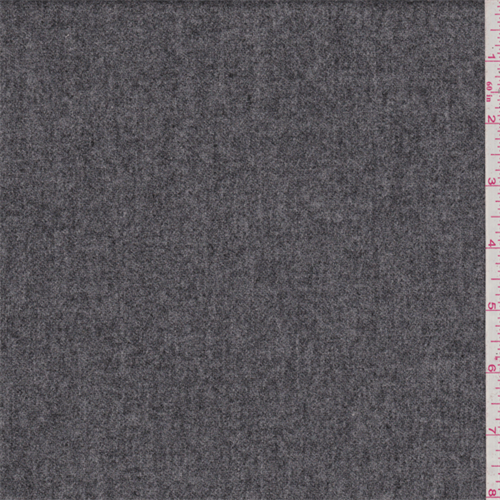 Heather Grey Flannel Wool Suiting