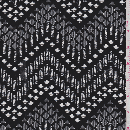 Black/White Chevron Challis