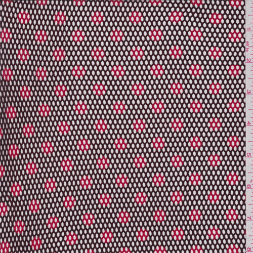 Maroon Dot Mesh