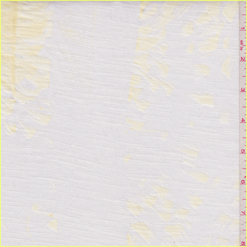White/Pale Yellow Floral Jersey Knit
