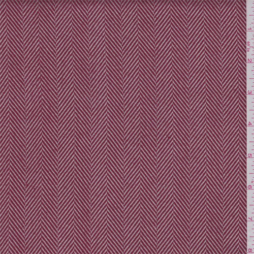 Garnet Red Herringbone Suiting