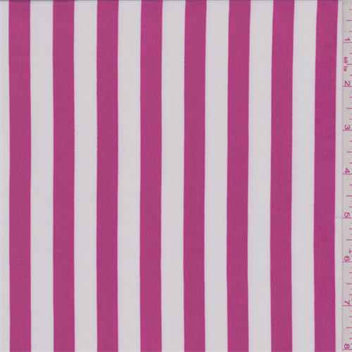 Berry Pink Stripe Chiffon