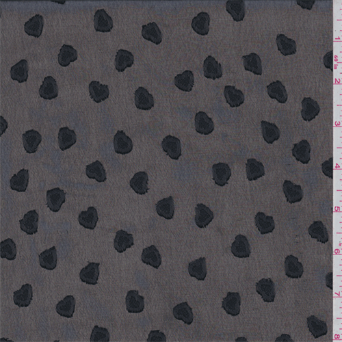 Black Heart Embroidered Chiffon