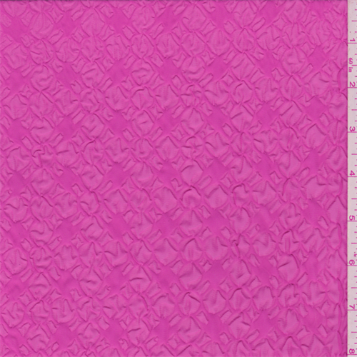 Hot Pink Puckered Chiffon