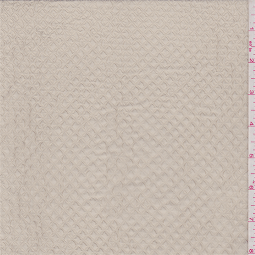 Soft Beige Puckered Chiffon