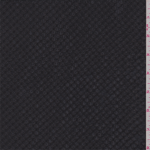 Soft Black Puckered Chiffon