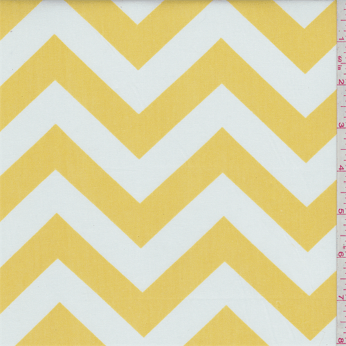 Zig Zag Sun Yellow Poplin