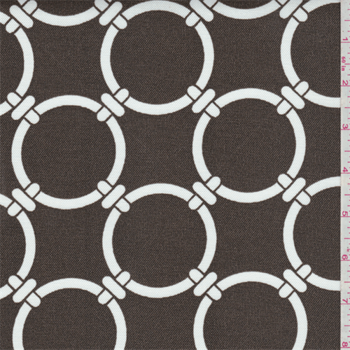 Linked Brown Indoor/Outdoor Fabric