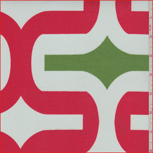 Embrace White/Red Indoor/Outdoor Fabric