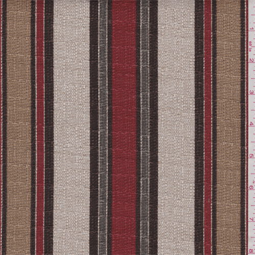 Tan Multi Stripe Linen Look