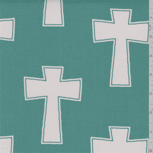 Cross Jade Green Duck Canvas