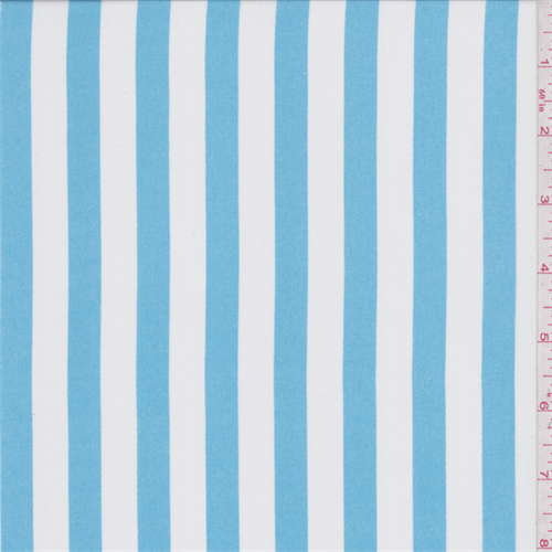 White/Aqua Stripe Chiffon