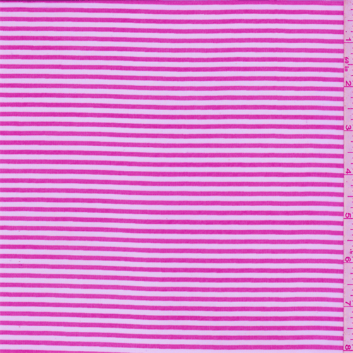 White/Raspberry Red Stripe Chiffon