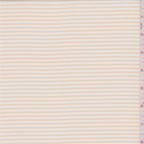 White/Beige Stripe Chiffon