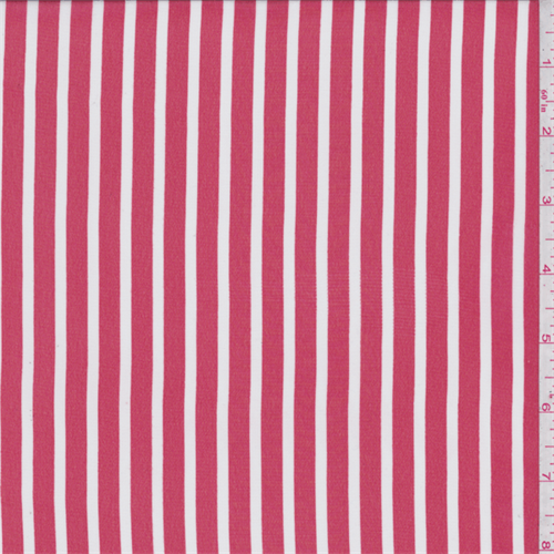 Red/White Stripe Chiffon