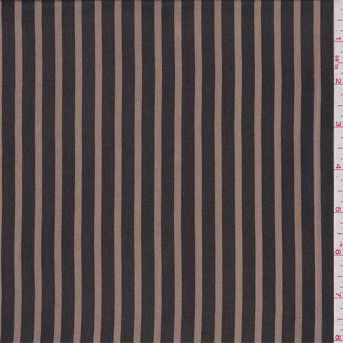 Black/Taupe Stripe Chiffon