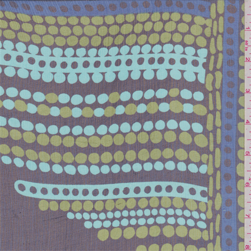 Black/Blue Dot Crinkled Silk Chiffon