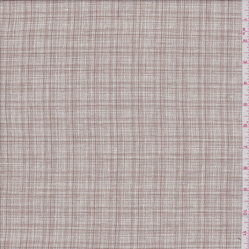 *3 YD PC--Cocoa Brown Plaid Linen Suiting
