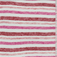White/Red Stripe Linen Sweater Knit
