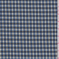 Sky Blue Plaid Shirting