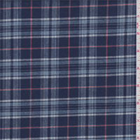 Dark Blue Plaid Shirting