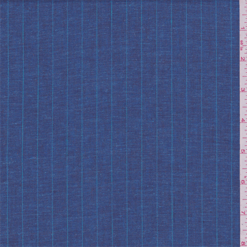 *2 3/4 YD PC--Royal Blue Stripe Shirting