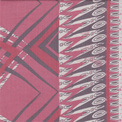 Coral Red Chevron Silk Chiffon