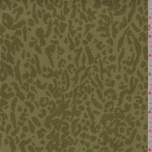 Olive Green Animal Print Ultrasuede
