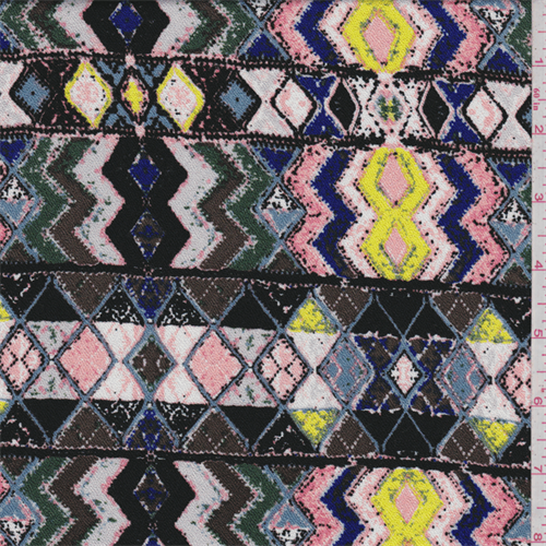 Black Multi Stripe Crepe