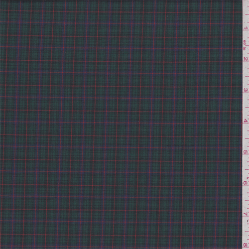 Green Plaid Shirting