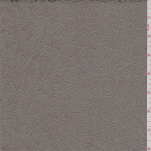 Pale Taupe Floral Matelasse