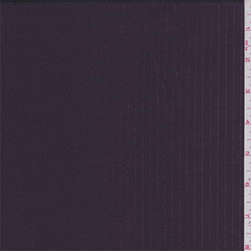 Plum Purple Satin Stripe Georgette