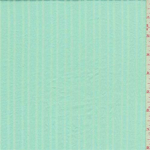 Mint Green Leno Stripe Shirting