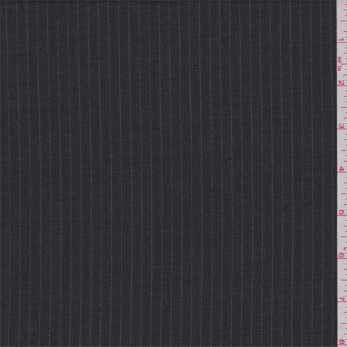 *2 3/4 YD PC--Charcoal Grey Stripe Suiting