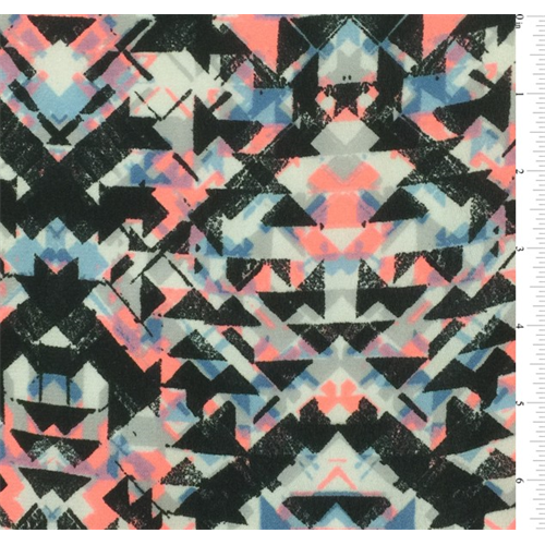 Black/Neon Print Georgette