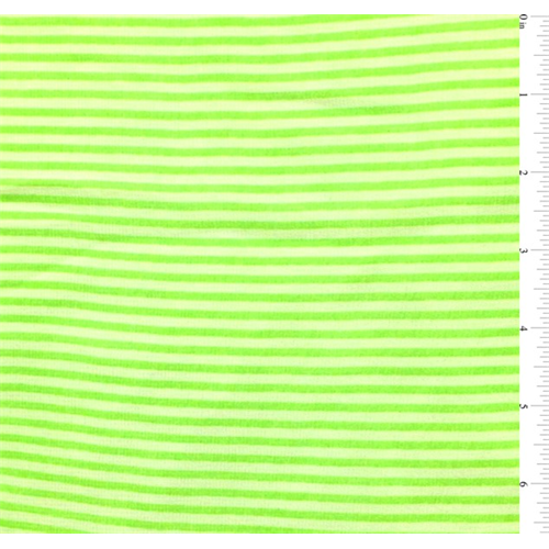 Neon Green/White Pinstripe Chiffon
