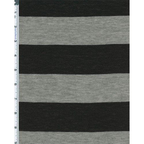 Gray/Black Stripe Jersey Knit
