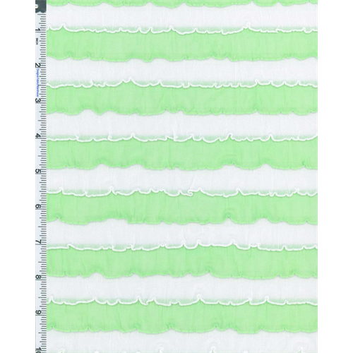 Green/White Stripe Ruffle Knit 56196