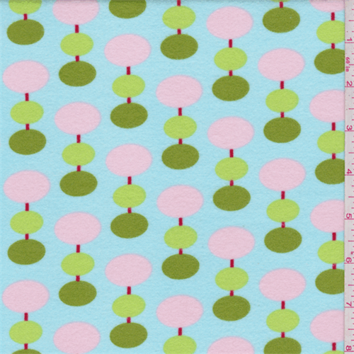 Turquoise Blue Lantern Print Flannel