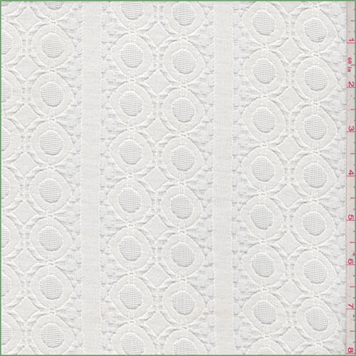 *5 1/8 YD PC--Off White Circular Stripe Lace