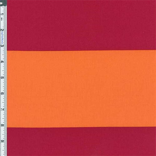 Orange/Red Deck Stripe Cotton Twill Decorating Fabric