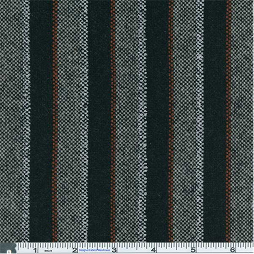 Black Multi Fancy Stripe Suiting 55980