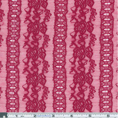 Rouge Red Textured Lace Knit 56004