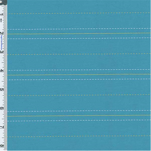 Cyan Blue Stripe Suiting 55555