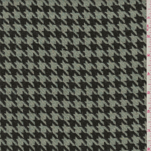 *1 1/4 YD PC--Sage Green/Black Houndstooth Jacketing