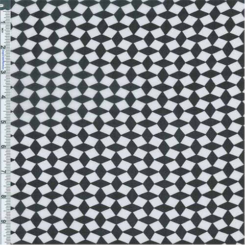 Black/White Geo Diamond Chiffon 55643