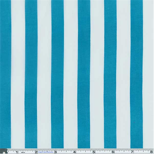 Cyan Blue Bold Stripe Chiffon 55621